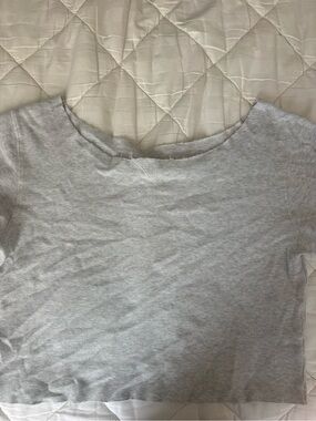 Light Grey Knit Off The Shoulder Top